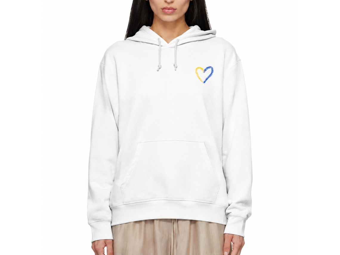Rockinstone Viva Ukraine White Hoodie Unique Designer Style