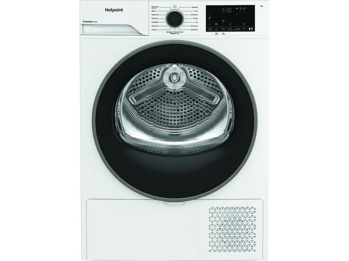 Máquina de Secar Roupa HOTPOINT CHD84MWBSPT (8 kg - Bomba de Calor - Branco)