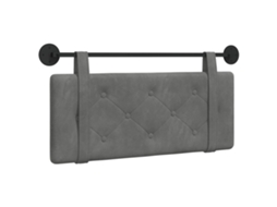 Conjunto 1 Cabeceira Suspensa Vidaxl Cinzento Veludo (110 X 55 X 5 Cm)