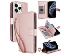 Capa Carteira De Couro Para Iphone 11 Pro - Com Rfid - Para Vários Cartões