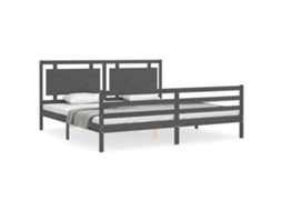 Bed Frame, Bed Frames Vidaxl Cinzeto Madeira (200 X 200 Cm)
