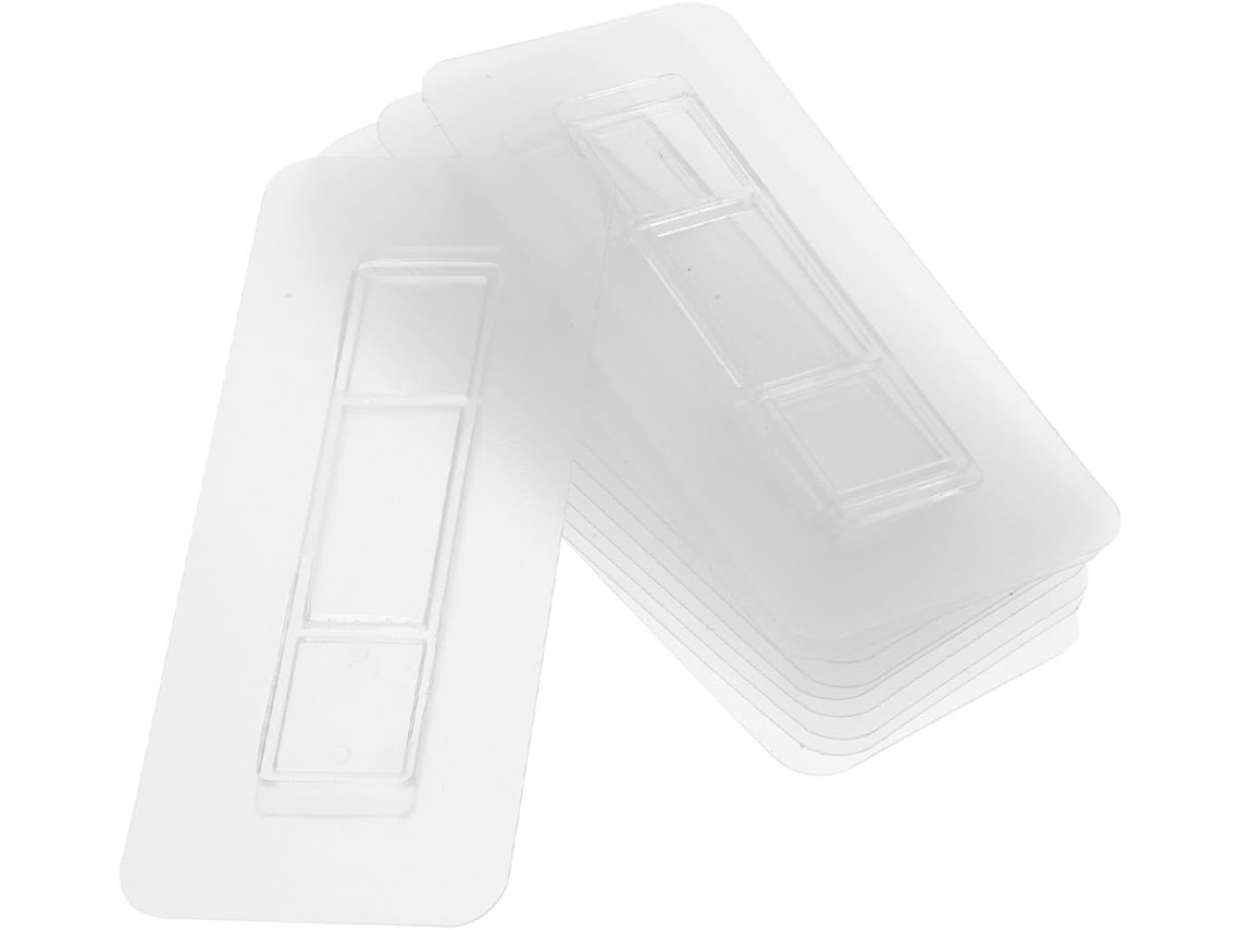 Pacote Com 50 Ganchos Adesivos Transparentes De Plástico Branco, Resistentes E Confiáveis.