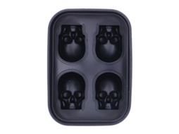 Forma de Caveira 4grade Mold de Gelo Antiaderente para Bar