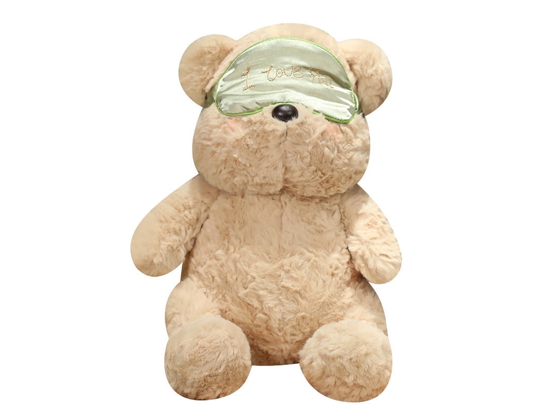 Urso de Pelúcia com Máscara de Dormir, Adorável Bichinho para Crianças AQUAFORGE