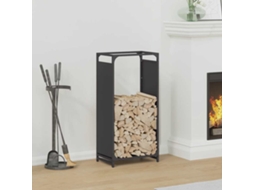 Vidaxl Suporte Para Lenha 44x28x90 Cm Aço Laminado A Frio Preto