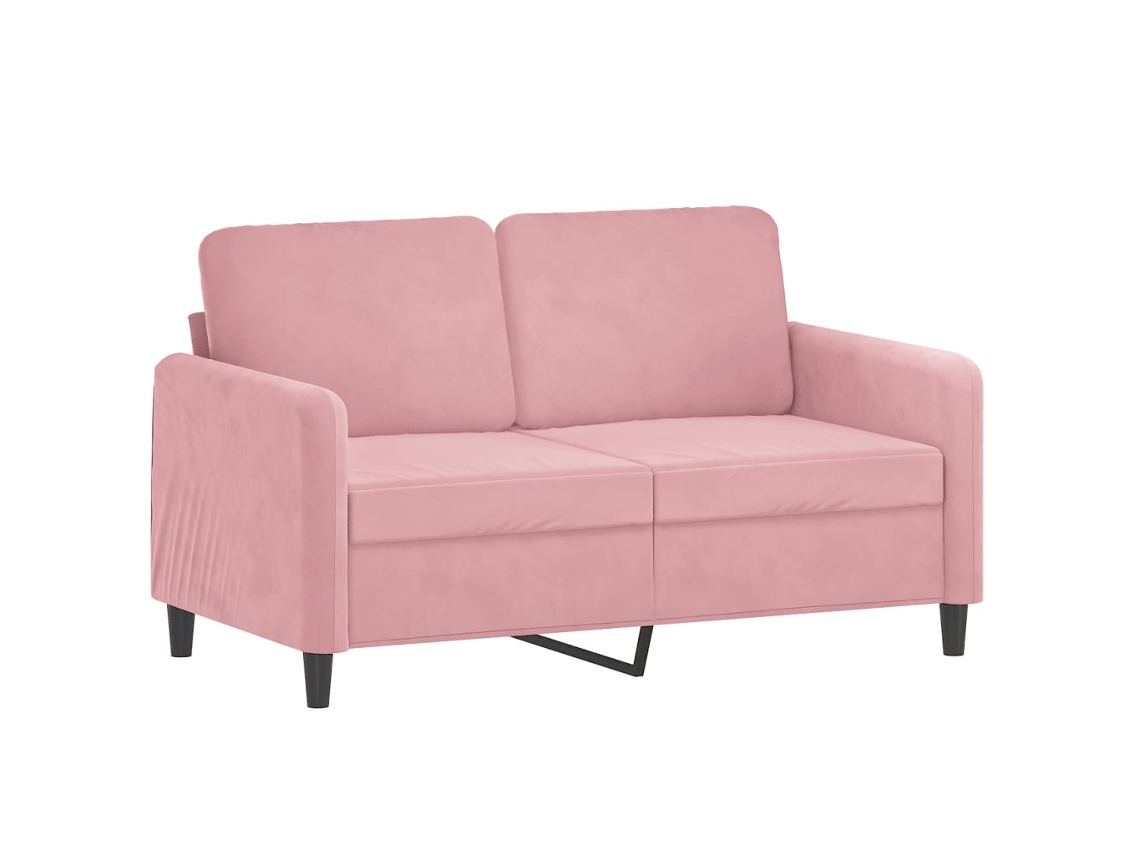 Sofá de 2 lugares veludo VIDAXL rosa (120 cm)