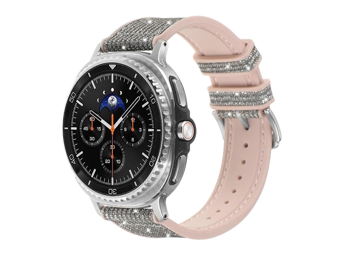 Pulseira De Silicone Vegana Com Glitter Para Samsung Galaxy Watch8 / Watch8 Classic