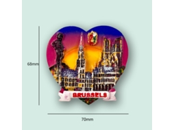 Ímãs De Geladeira Em Relevo 3d (bélgica) Com Pontos Turísticos De Todo O Mundo.