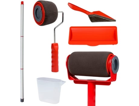 Rolo de Tinta PAINT RACER + Polo extensível, Sem gotejamento ou salpicos, Rolo de tinta recarregável e reutilizável