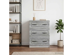 Vidaxl Gabinete De Gavetas Sonoma Cinzento 66 X 34,5 X 87 Cm