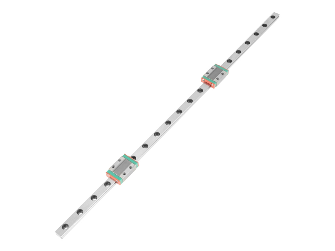1 Peça Rail Linear Miniatura Lml9b 400mm Largura 9mm Com 2 Peças Blocos Deslizantes