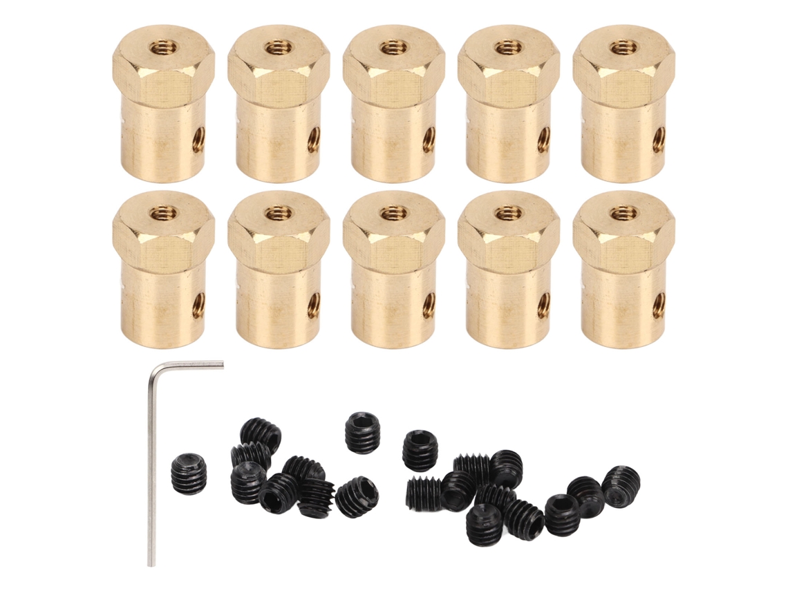 Acoplamento Flexível De Eixo Hexagonal 6mm Latão Para Peças De Rc