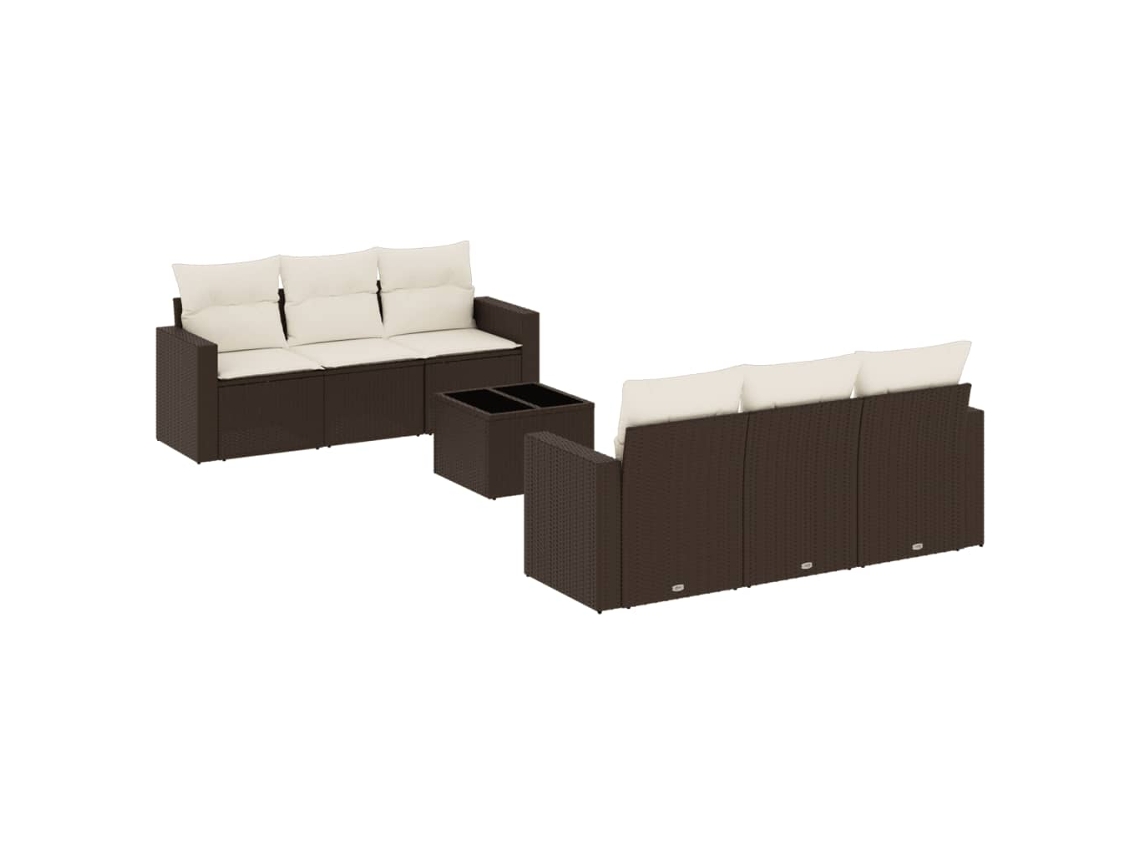 Garden Sofa Set, Garden Sofa Sets Vidaxl Marrom Rattan / Vime (n/a)