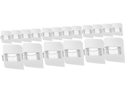 Conjunto De 18 Adesivos De Parede Transparentes Com Anéis Vazados E Suporte Prático.
