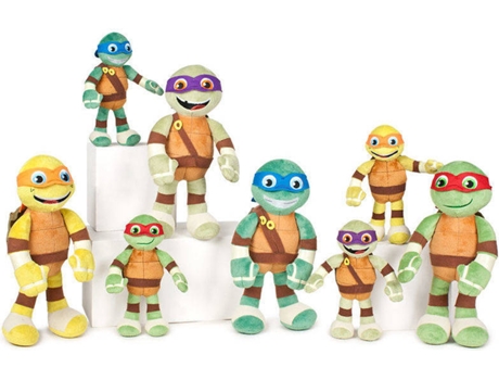 Pack de 4 Peluches PLAY BY PLAY Tartarugas Ninja Half Shell Heroes 19cm