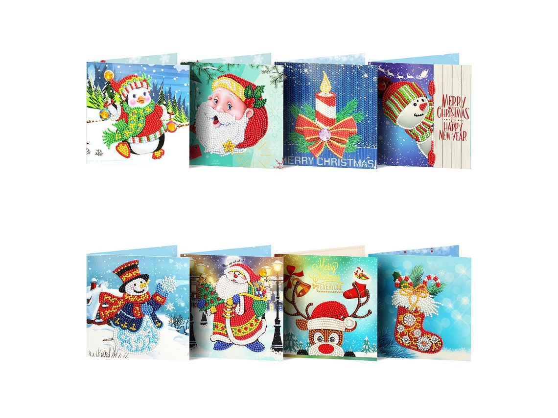 Cartão De Árvore De Natal Com Pintura De Diamante 5d E Ferramentas Aquaforge