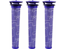 Filtro Para Aspirador De Pó Dyson V8 V7 V6 Dc62 Material De Filtro Mix Standard Azul, Pacote Com 3