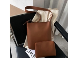 Bolsa Transversal Estilo Balde, Retrô, De Couro Sintético Macio, Para Mulheres, Marrom