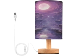 Conjunto De 2 Luminárias Cabeceira Led Para Quarto, Luminária De Leitura Com Cúpula Tecido, Base De Madeira E Porta Usb