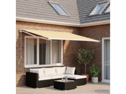 Vidaxl Tecido De Substituição Para Toldo Amarelo E Branco 600 × 300 Cm