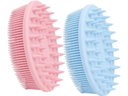 Conjunto De 2 Escovas Banho Multifuncionais Callaron Para Corpo E Cabelo Esfoliantes Massageadoras