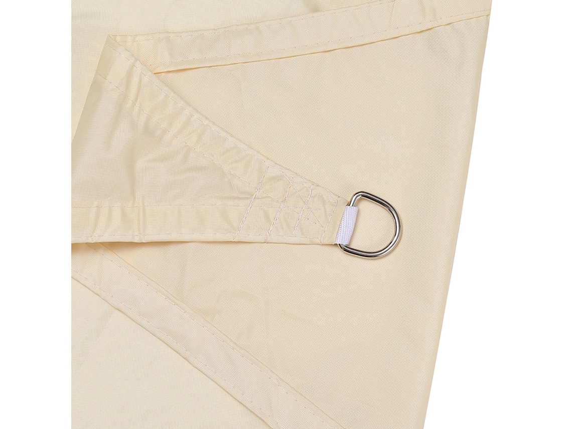 MEOIRUERY Vela De Sombra Bege E Branca Para Pátio Externo, 2,4 X 2,4 X 2,4 M, Proteção Solar Quadrada De Fácil Montagem, À Prova Dágua E Com Bloqueio De 95 Do