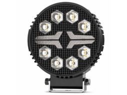 Farol De Trabalho Led Redondo Para Veículo, Luz Branca E Drl Amarela, Fixa, Flash E Sequencial, Empilhador E Todo-o-terreno