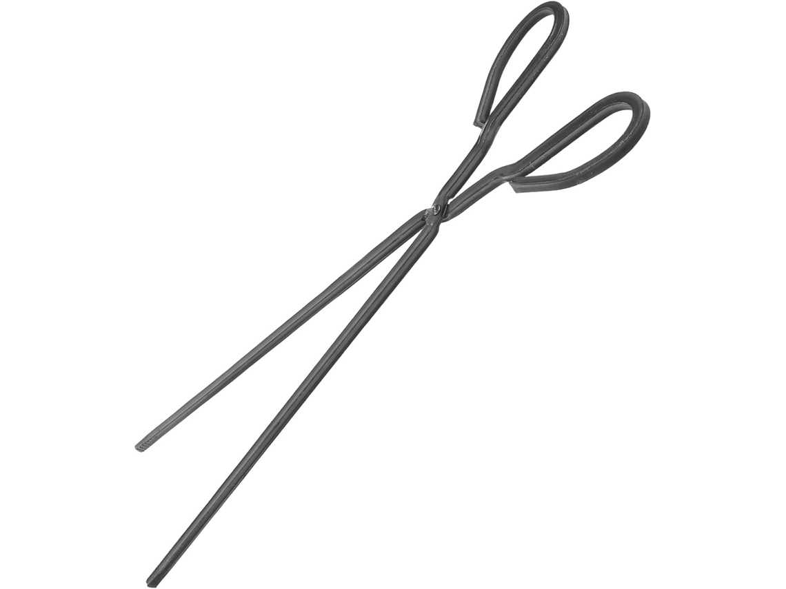 Pinça Vintage De Ferro Preto Para Lenha, Com Design Alongado E Espesso, Versátil Para Uso Doméstico E Manuseio De Fogo