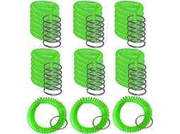 Pacote com 36 chaveiros coloridos em formato espiral para pulseira e pulseira, fabricados com processo durável.
