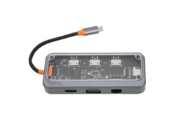 Hub Usb c 10 em 1 LAXISCREED Pd Transparente