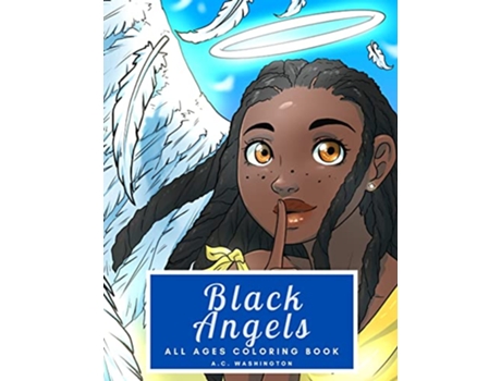 Livro Black Angels All Ages Coloring Book de AC Washington (Inglês)
