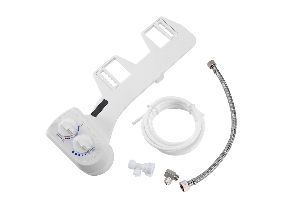 Assento De Banheiro Bidet Com Pulverização Água Quente Fria Auto Limpante Sem Elétrico