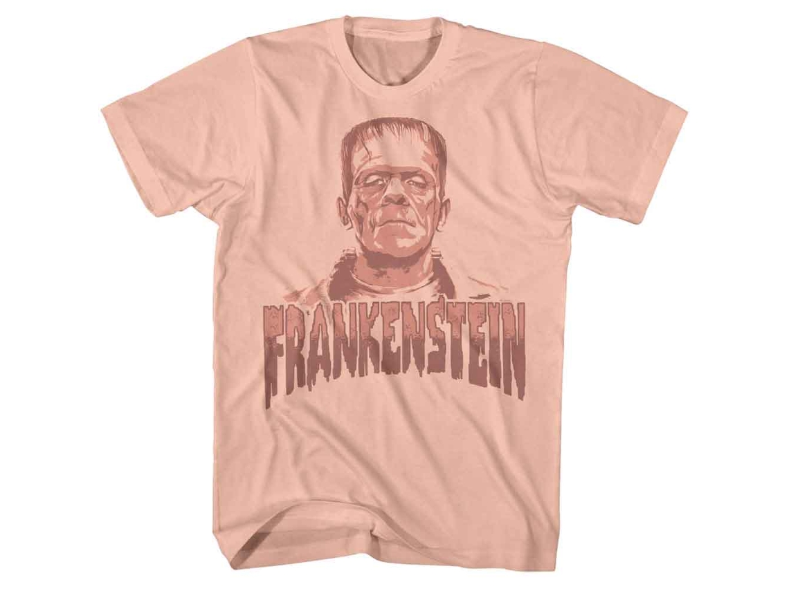 Unisex Adult T-shirt Rockinstone Universal Monsters Warm Monotone Peach Sizel