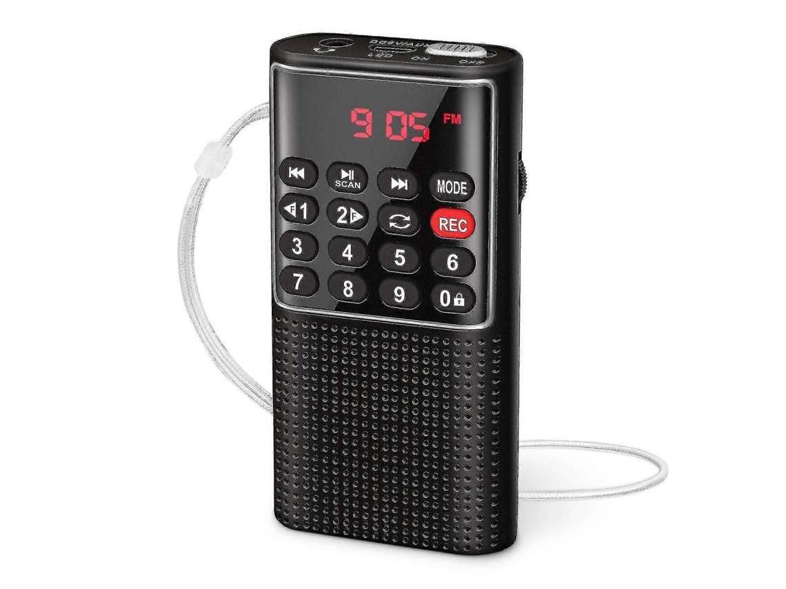 Rádio Portátil Pequeno L 328, Recarregável, Com Rádio Fm, Walkman E Mp3, Com Gravador E Bateria. Olysi Shop