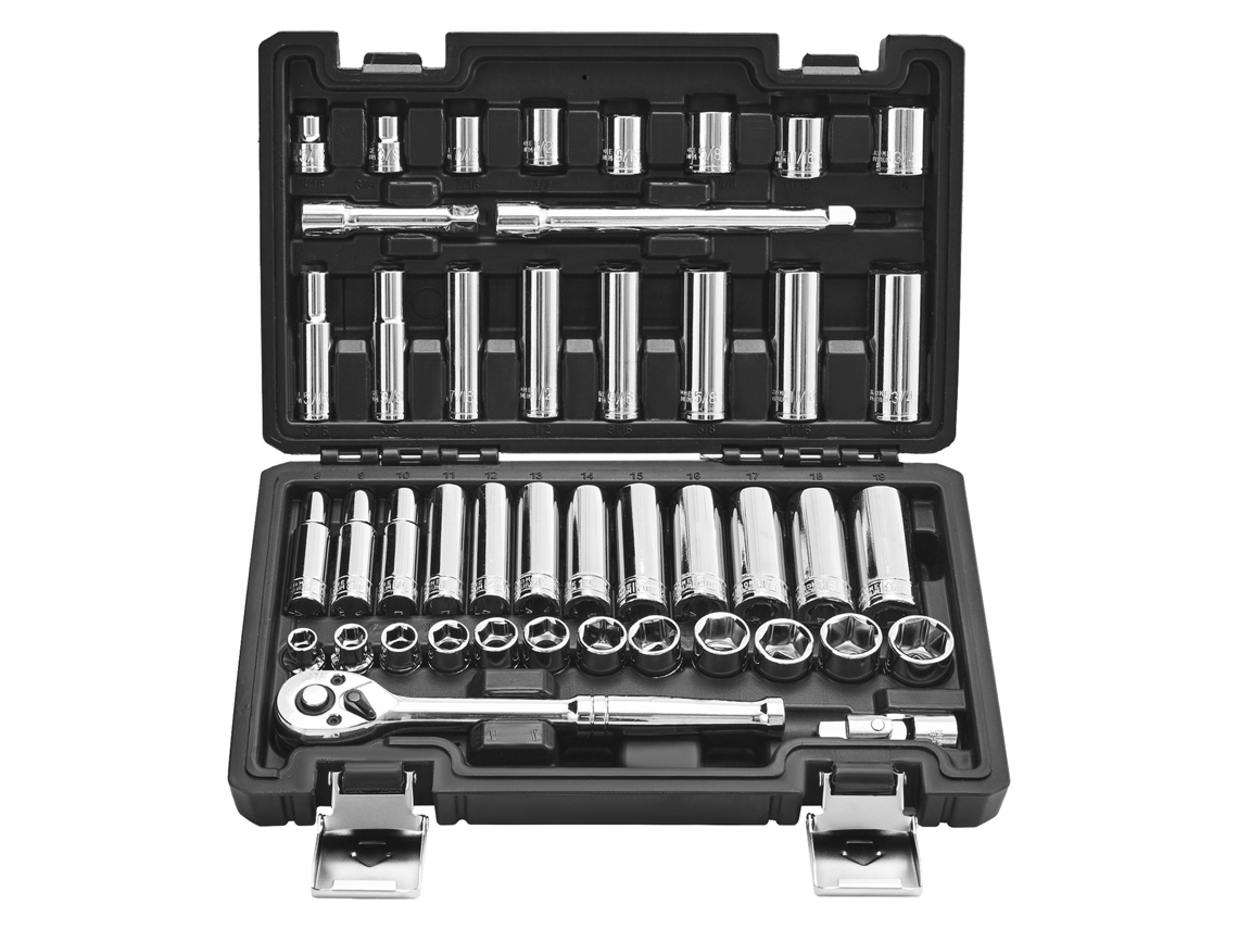 Conjunto De Chaves De Caixa Vevor 44 Unidades Acionamento 9,5 Mm Reparação Automóvel