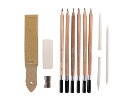 Conjunto de desenho e esboço para iniciantes 12 peças cor