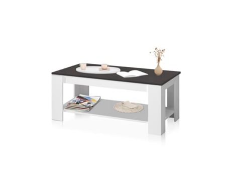 Mesa de centro elevável Lya Blanco Artik (branco fosco) - Ferrugem 102 x 54 x cm DUEHOME