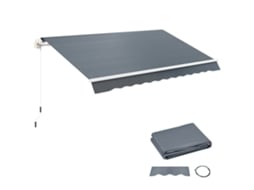 Toldo Substituição 2,8x2,5 M Uv50 Impermeável Pátio Terraço Cinza