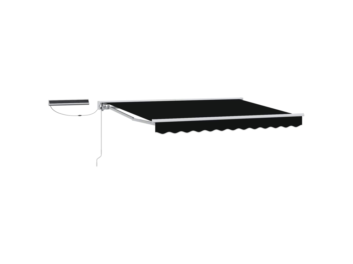 Conjunto 1 Toldo Retrátil Elétrico Vidaxl Branco Alumínio (3 X 2,5 M)