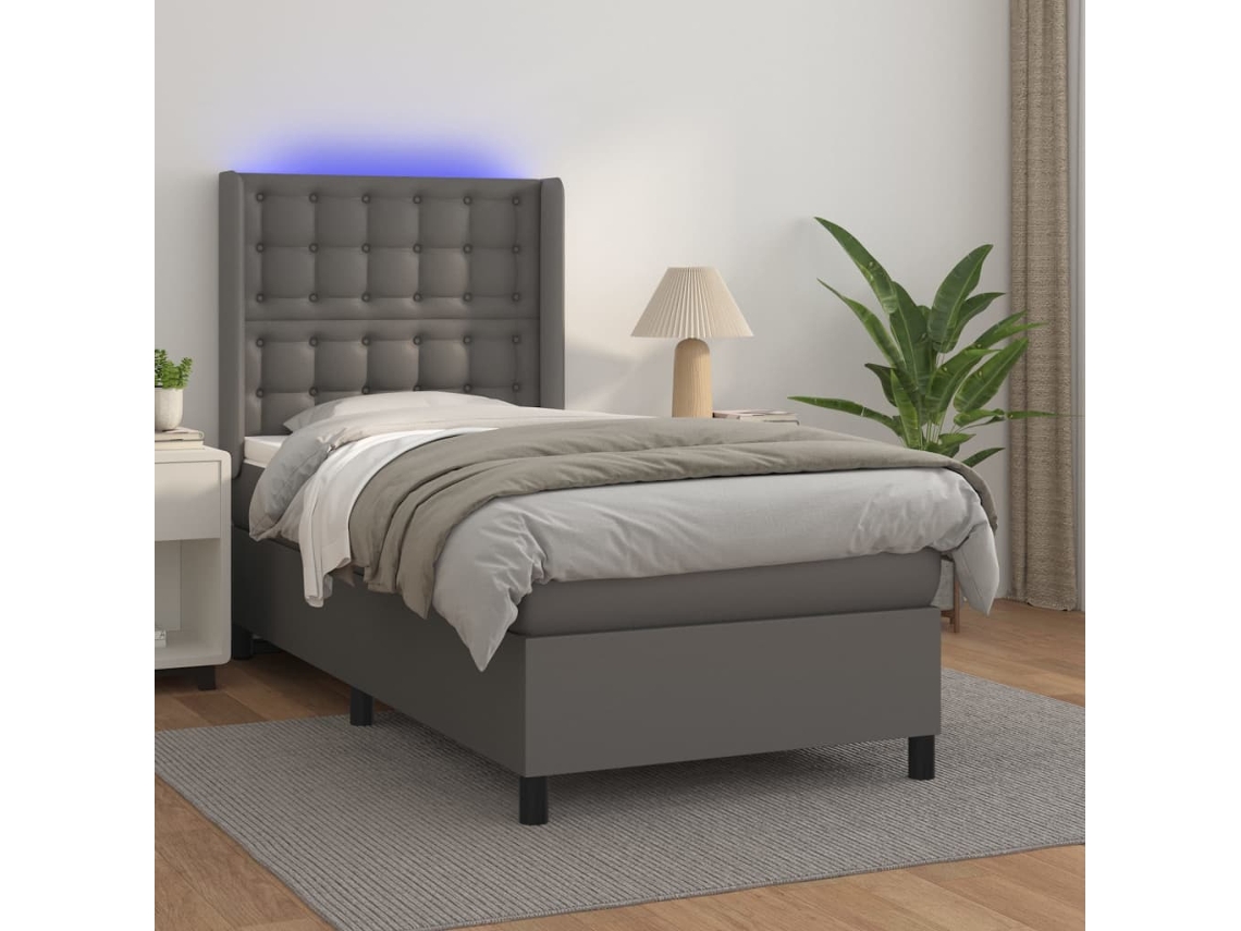 Sommier Com Colchão Led Cinza Lovely Home Cinzento (80x200cm)