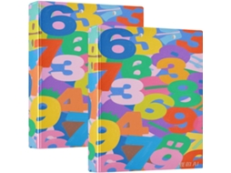 Pastas Escolares Coloridas De 3, 8cm 1, 5 Polegadas Com Números E Desenhos Animados, 3 Argolas E Capa Com Bolso, Pacote