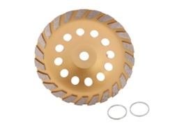 Disco De Esmeril Diamante Turbo Resistente À Oxidação Corte Suave 230mm Id 22mm Ouro Com Arandela