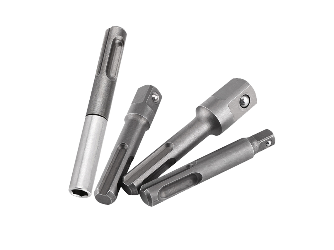 Adaptador SDS Plus com conector sextavado de 1/4 e conectores de broca.