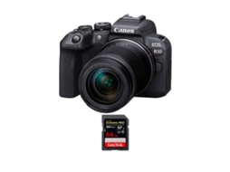 Eos R10 + Rf S 18 150mm F4.5 6.3 Is Stm + 1 Sandisk 64gb Uhs ii 300mb/s Máquina Fotográfica Híbrida Aps c + Ebook Pricedirect CANON