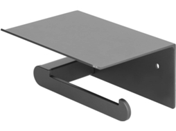 Suporte Para Papel Higiênico Cryfokt, Suporte Duplo Para Papel Higiênico Com Prateleira, Elegante Preto Fosco Para