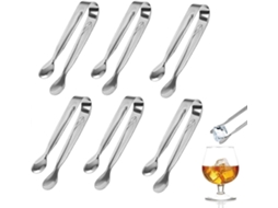 Novo Conjunto De 6 Pinças Para Gelo, Para Açúcar Em Aço Inoxidável De 11 Cm, Multifuncionais Para Servir Doces E Sobremesas