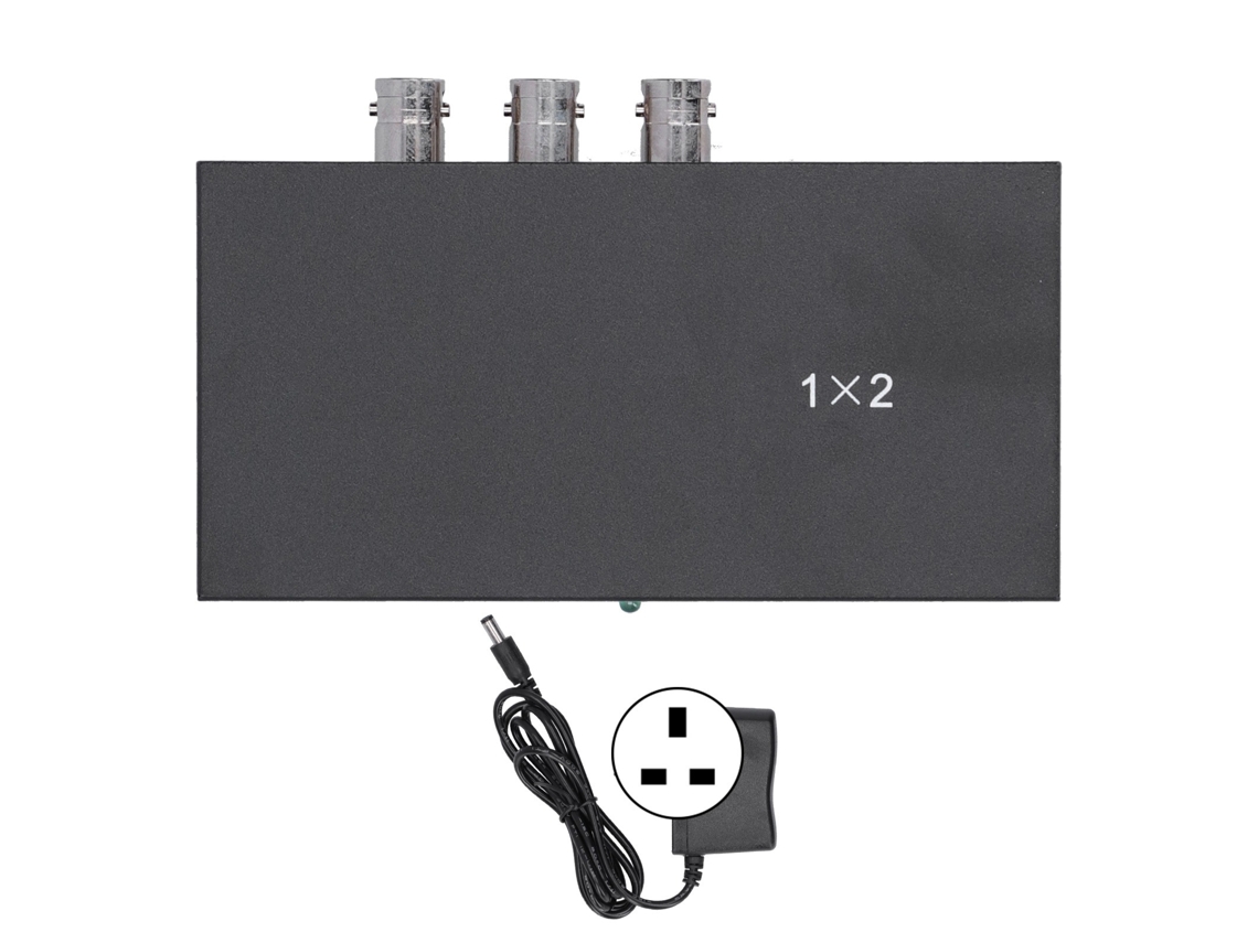 Divisor SDI 1x2 1080p com indicador LED (S/MARCA)
