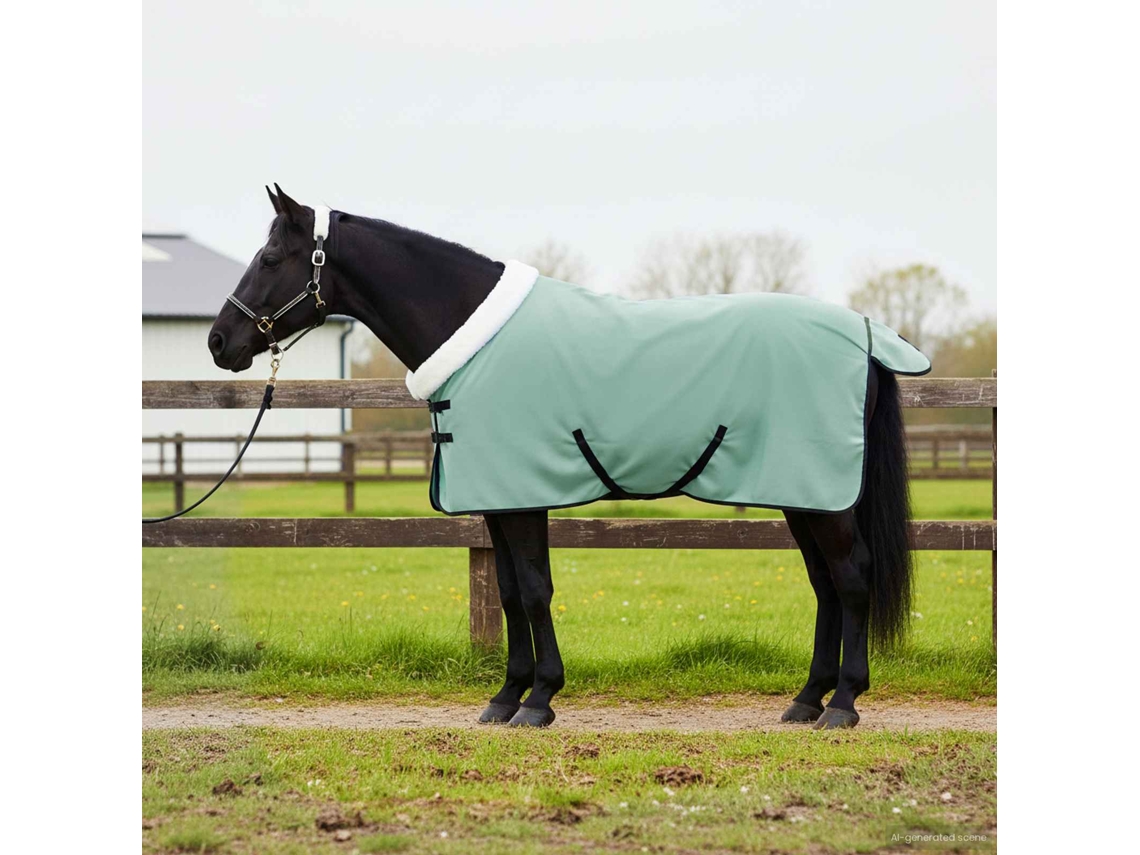 Vidaxl Cobertor De Cavalo Verde Especial 75 Cm Fleece Polar