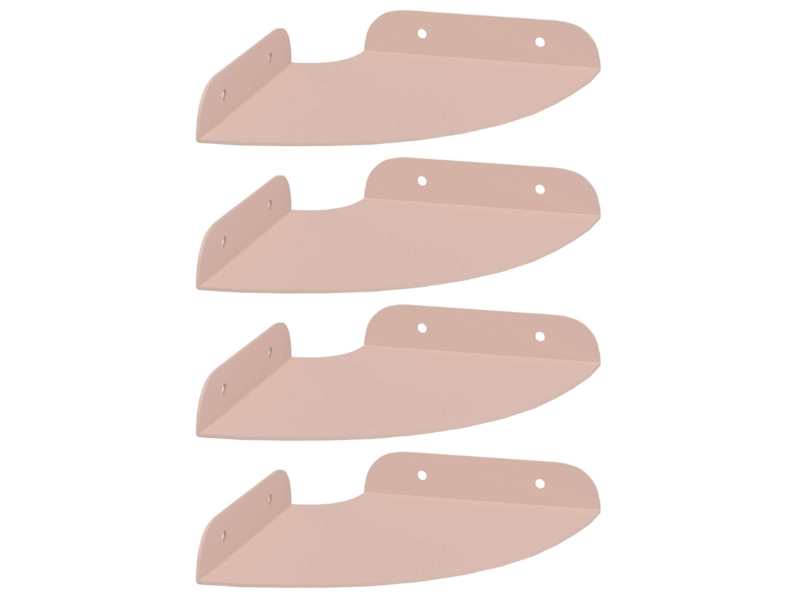 Prateleira Flutuante MAISON EXCLUSIVE 4 pcs rosa 15x15x2 cm de aço