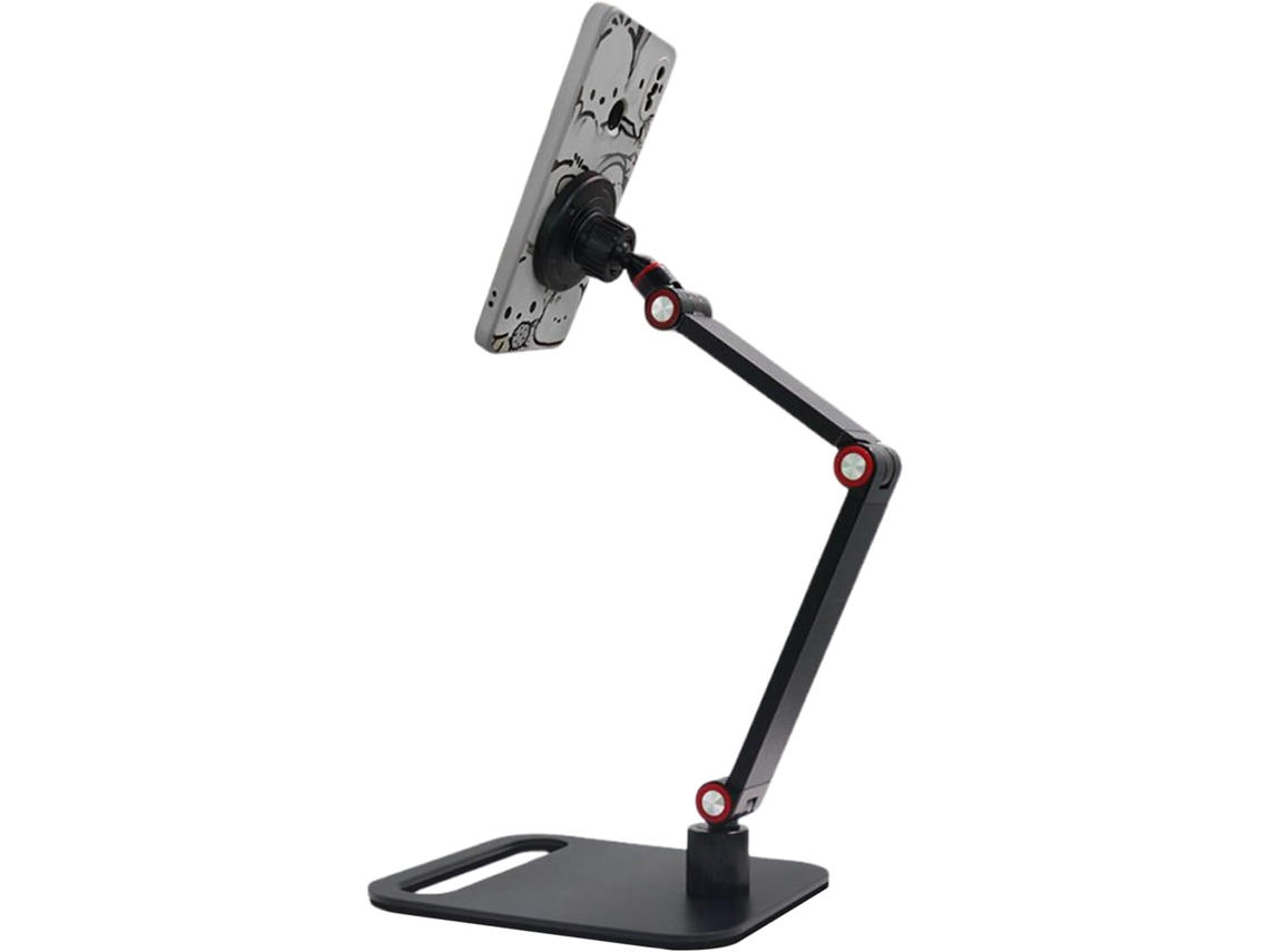 Suporte Magnético Para Celular Smartphone Com Altura Ajustável, Suporte Giratório De 360-graus Para Tablet E Mesa